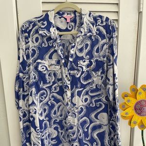 Lilly Pulitzer cotton tunic top, XL, gently worn